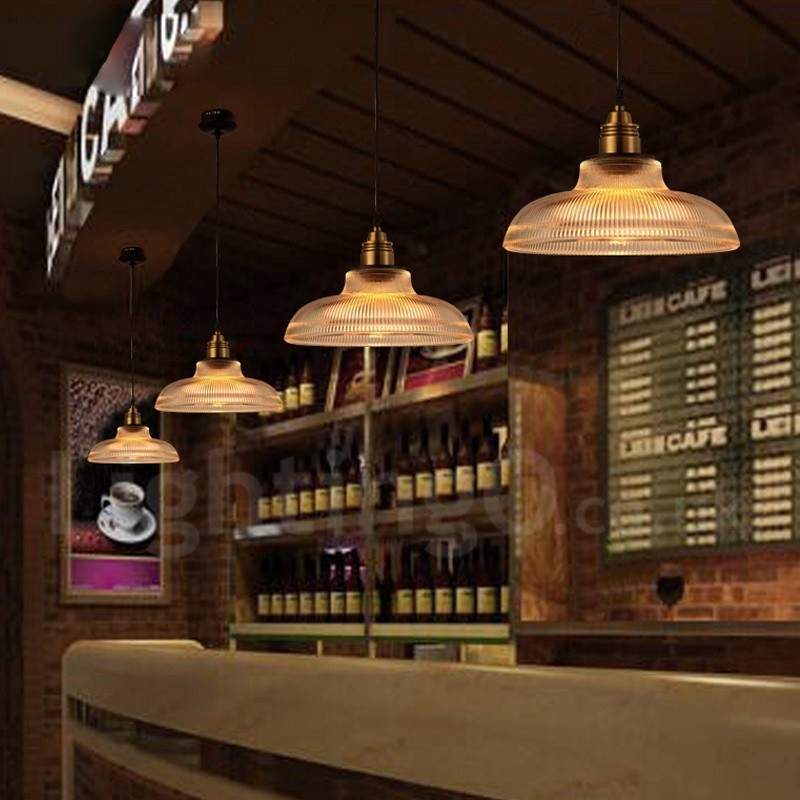 1 Light Vintage sklenené závesné svietidlo