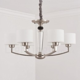 6 Ľahký moderný súčasný luster so skleneným tienidlom