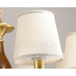 15 Ľahký retro rustikálny luxusný mosadzný závesný lampový luster so skleneným tienidlom