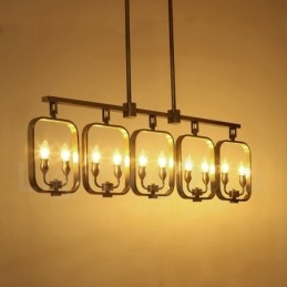 Retro rustikálny luxusný mosadzný závesný lampový luster