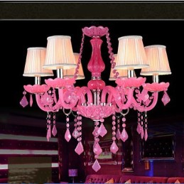 Kávová lampa Project Light Candle Krištáľová závesná lampa Ružová A