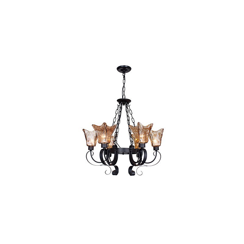 Luster 6 svetiel Glass Traditional Classic Vintage