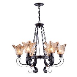 Luster 6 svetiel Glass Traditional Classic Vintage