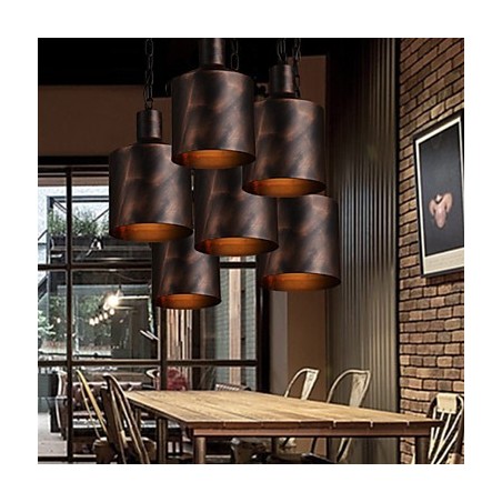 Luster Rustic Lodge Drum Metal Pendant Light Luster Rustic Lodge Drum Metal Pendant Light