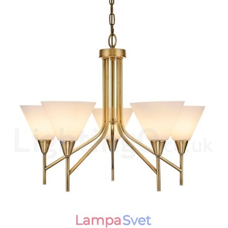 5 Ľahký retro rustikálny luxusný mosadzný závesný lampový luster so skleneným tienidlom 5 Ľahký retro rustikálny luxusný mosadzný závesný lampový luster so skleneným tienidlom