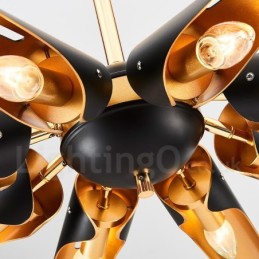 5 Ľahký retro rustikálny luxusný závesný luster z hliníkovej zliatiny s tienidlom z hliníkovej zliatiny