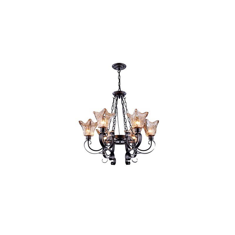 Luster 6 svetiel Glass Traditional Classic Vintage