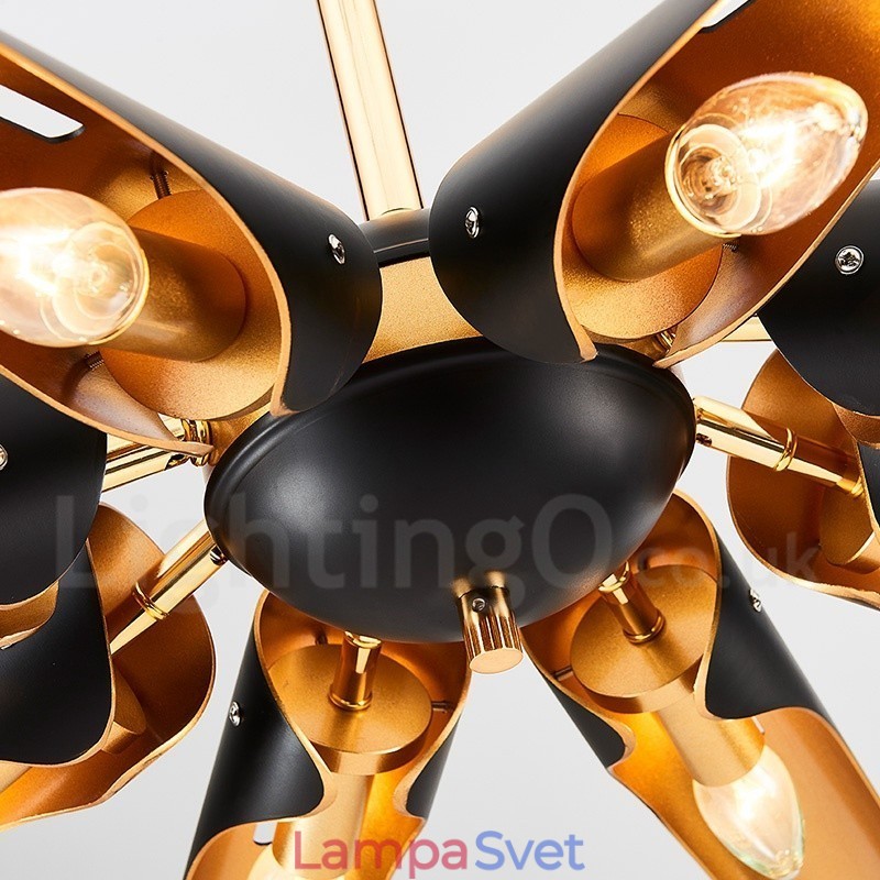 8 Ľahký retro rustikálny luxusný závesný luster z hliníkovej zliatiny s tienidlom z hliníkovej zliatiny