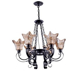 Luster 6 svetiel Glass Traditional Classic Vintage
