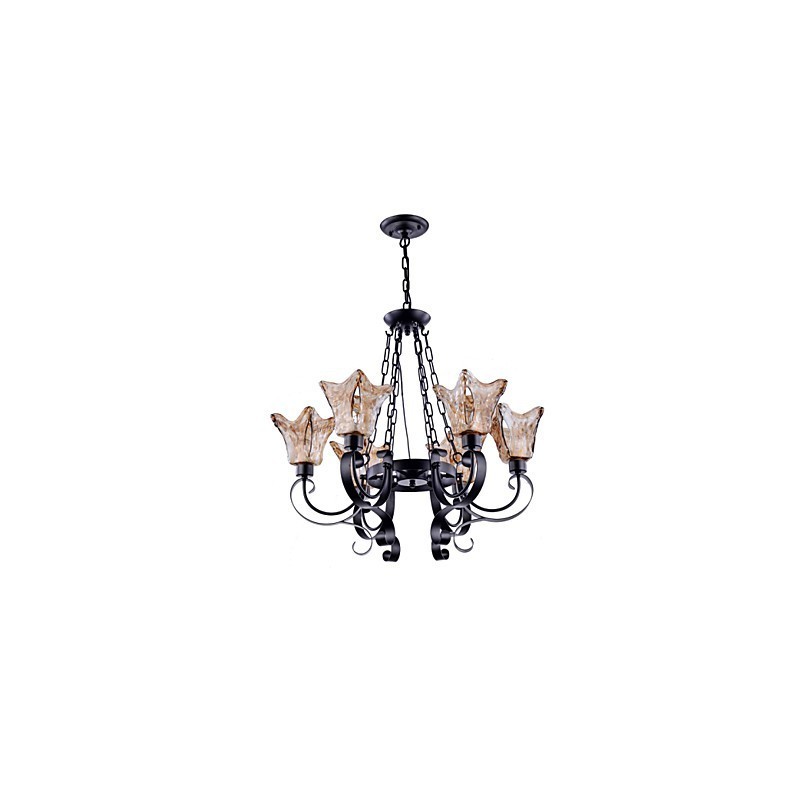 Luster 6 svetiel Glass Traditional Classic Vintage