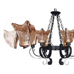 Luster 6 svetiel Glass Traditional Classic Vintage