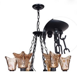 Luster 6 svetiel Glass Traditional Classic Vintage