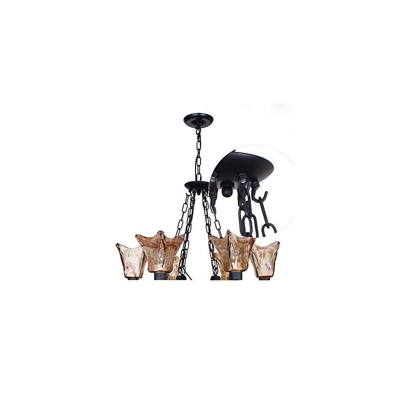 Luster 6 svetiel Glass Traditional Classic Vintage