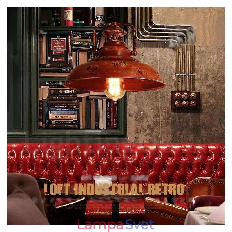 1 Light Rustic Lodge Retro Vintage Pendant Light Loft