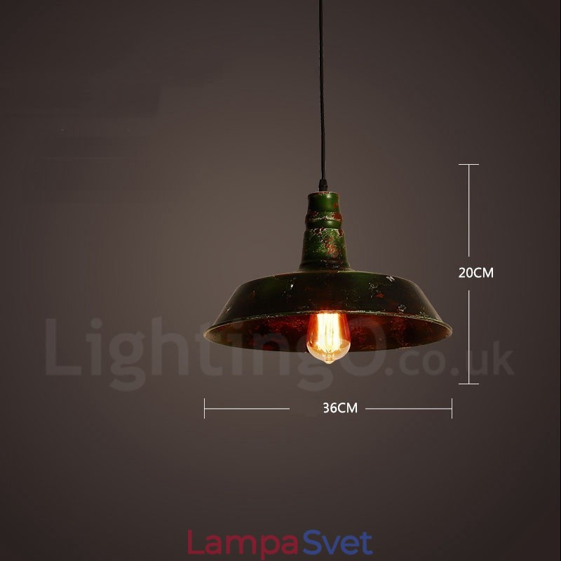 1 Light Rustic Lodge Retro Vintage Pendant Light Loft