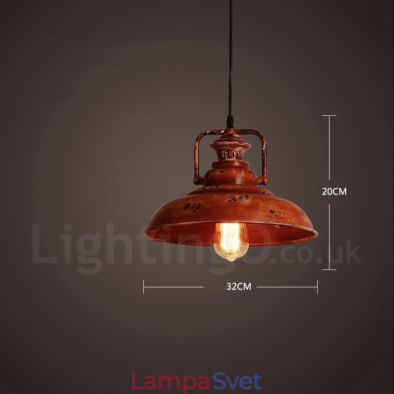 1 Light Rustic Lodge Retro Vintage Pendant Light Loft