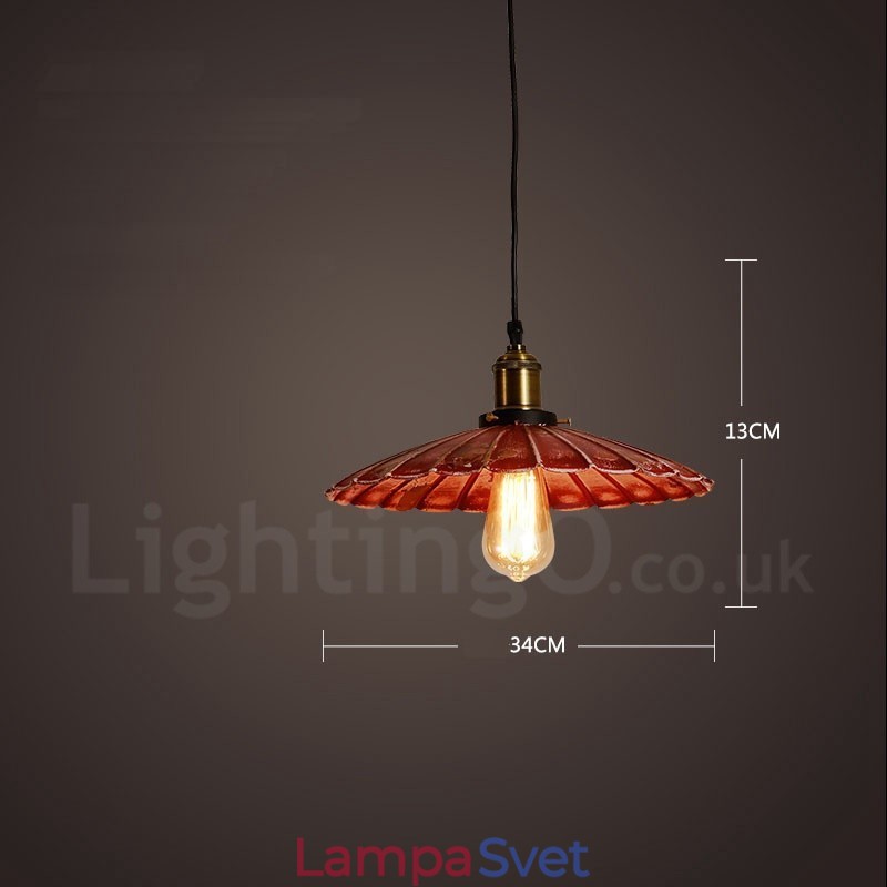 1 Light Rustic Lodge Retro Vintage Pendant Light Loft