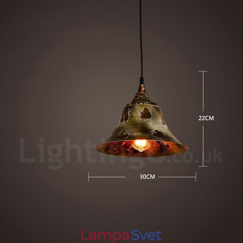 1 Light Rustic Lodge Retro Vintage Pendant Light Loft