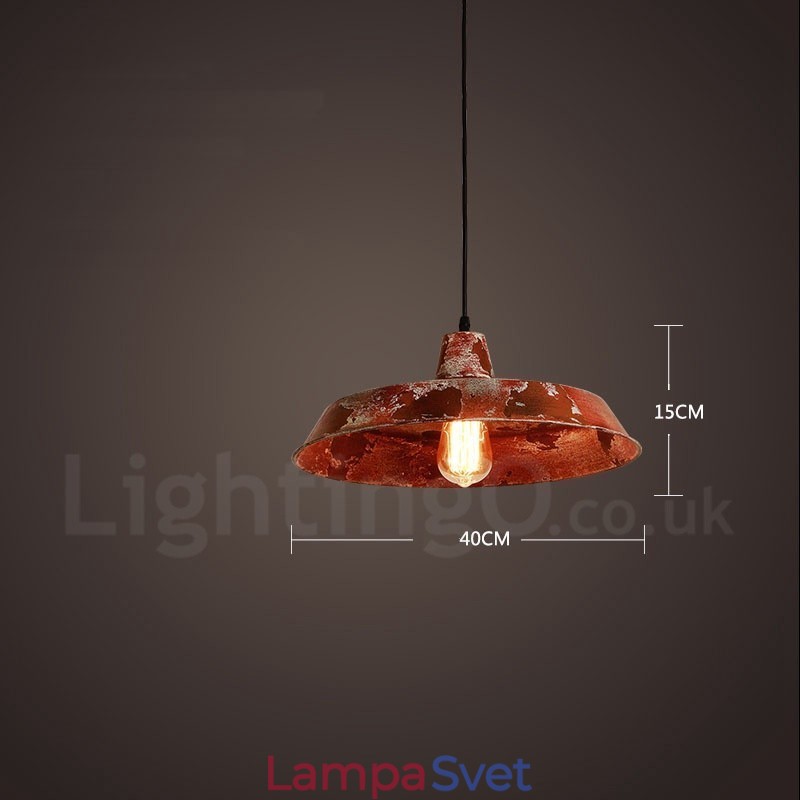 1 Light Rustic Lodge Retro Vintage Pendant Light Loft
