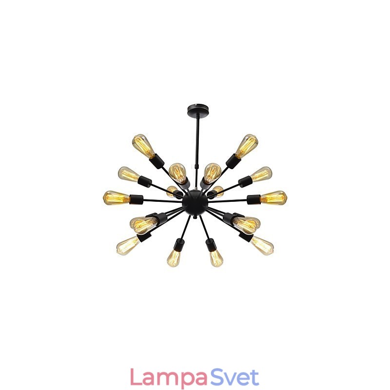 Minimalistický radiálny 18 svetelný luster v severoamerickom štýle