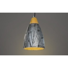 1 moderná moderná závesná stropná lampa z cementu