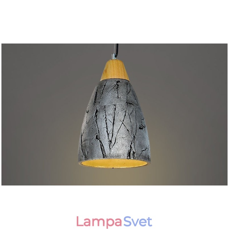 1 moderná moderná závesná stropná lampa z cementu