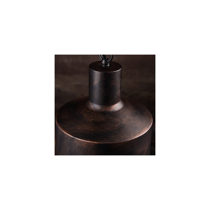 Luster Rustic Lodge Drum Metal Pendant Light