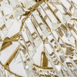 Moderné súčasné 9 ľahké oceľové závesné svietidlo s krištáľovým tienidlom