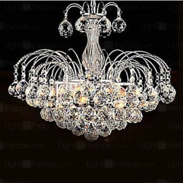 Závesný luxusný moderný krištáľový obývací luster s 3 svetlami
