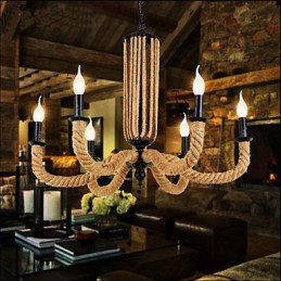 Retro lanový luster Iron lampa