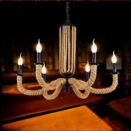 Retro lanový luster Iron lampa