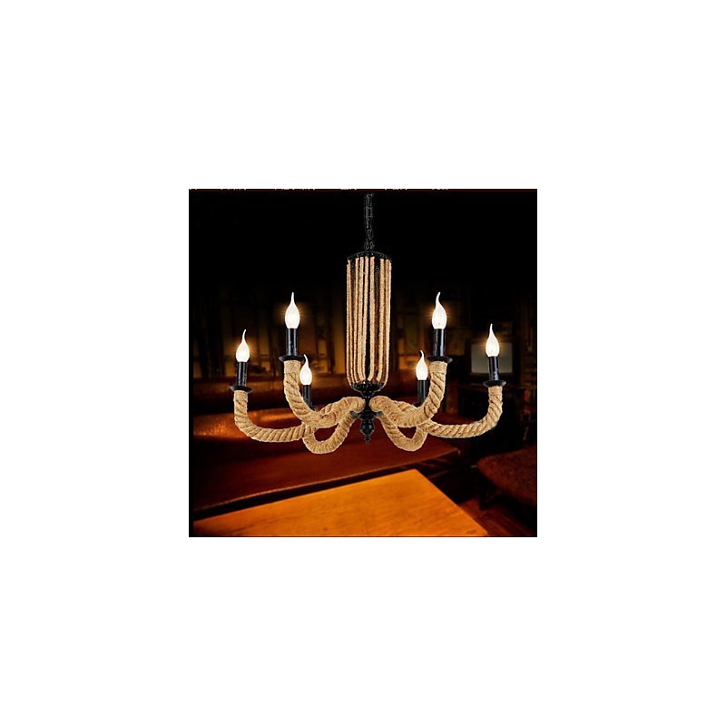 Retro lanový luster Iron lampa