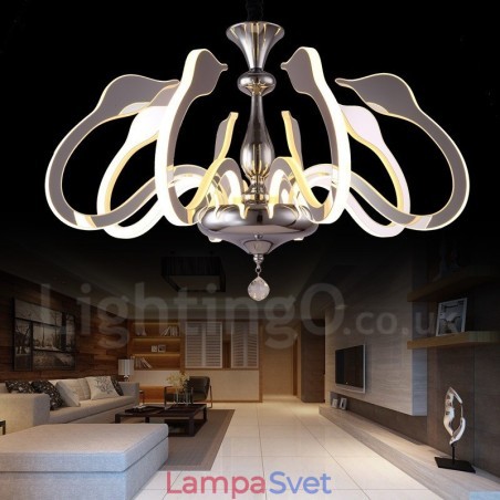 Stmievateľný moderný súčasný 8 ľahký oceľový luster s akrylovým tienidlom Stmievateľný moderný súčasný 8 ľahký oceľový luster s akrylovým tienidlom
