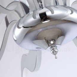 Stmievateľný moderný súčasný 15 ľahký oceľový luster s akrylovým tienidlom