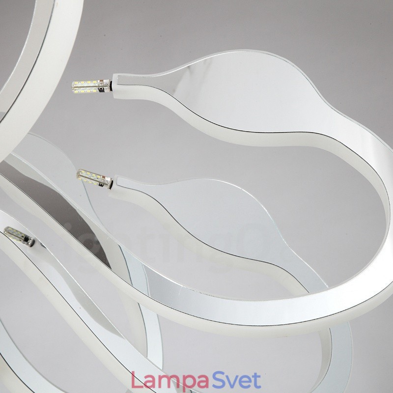 Stmievateľný moderný súčasný 10 ľahký oceľový luster s akrylovým tienidlom