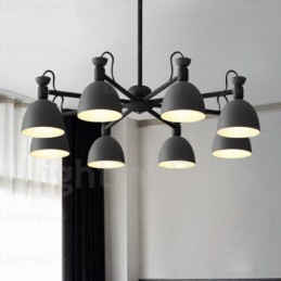 8 Ľahký severský luster s tienidlom z hliníkovej zliatiny
