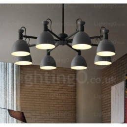 8 Ľahký severský luster s tienidlom z hliníkovej zliatiny
