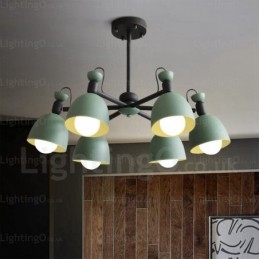 6 Ľahký severský luster s tienidlom z hliníkovej zliatiny