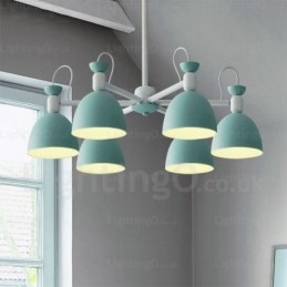 6 Ľahký severský luster s tienidlom z hliníkovej zliatiny