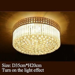 Moderný luxusný luster Crystal Absorb Dome Light Priemer 35CM Obsahuje 3 žiarovky