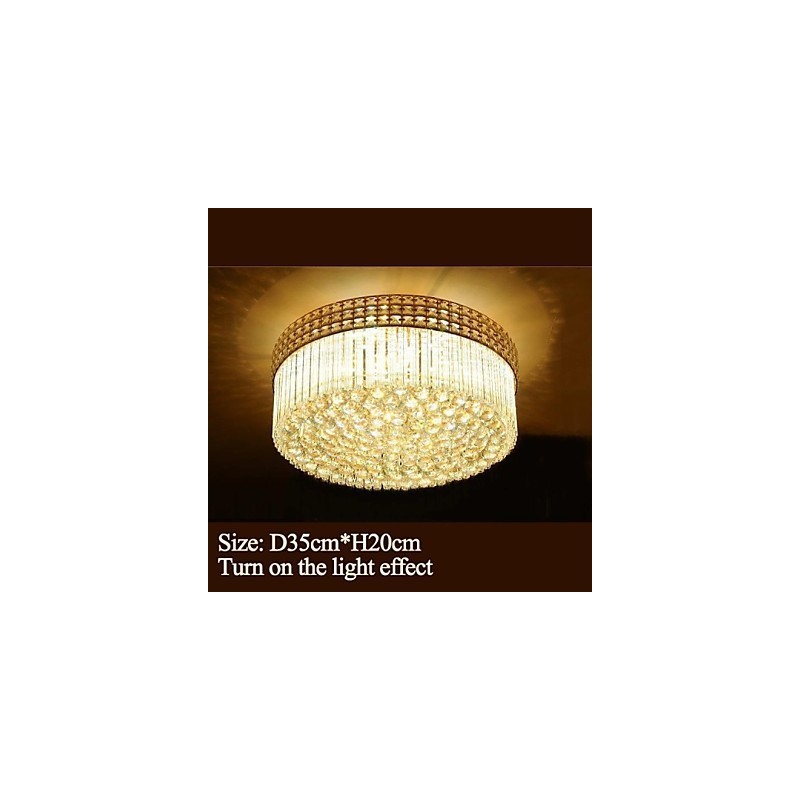 Moderný luxusný luster Crystal Absorb Dome Light Priemer 35CM Obsahuje 3 žiarovky