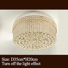 Moderný luxusný luster Crystal Absorb Dome Light Priemer 35CM Obsahuje 3 žiarovky