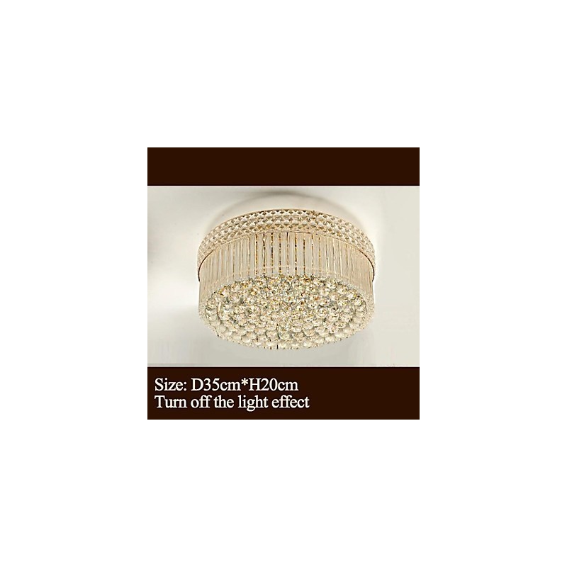 Moderný luxusný luster Crystal Absorb Dome Light Priemer 35CM Obsahuje 3 žiarovky
