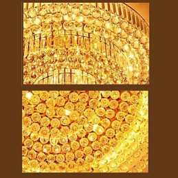 Moderný luxusný luster Crystal Absorb Dome Light Priemer 35CM Obsahuje 3 žiarovky