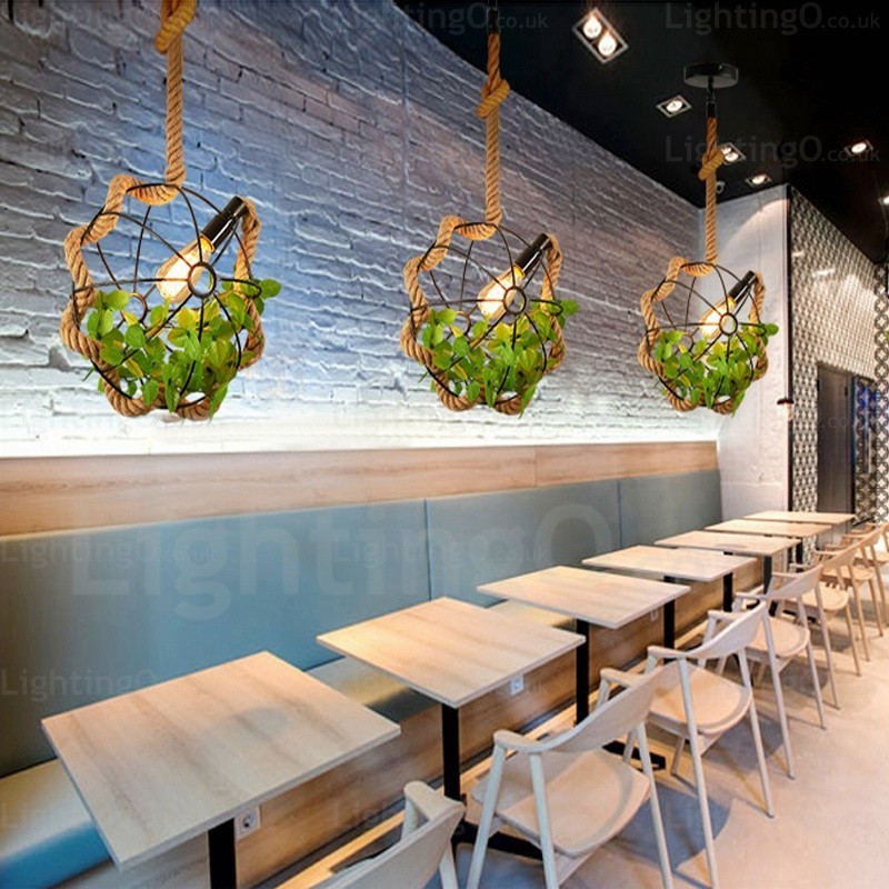 1 Svetlé vidiecke rustikálne retro retro závesné svietidlo