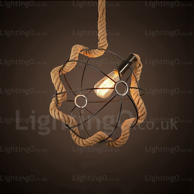 1 Svetlé vidiecke rustikálne retro retro závesné svietidlo