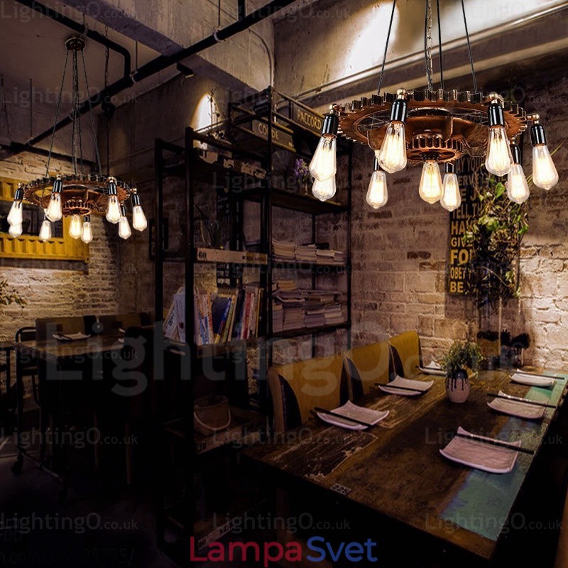 9 Light Vintage Retro závesné svietidlo