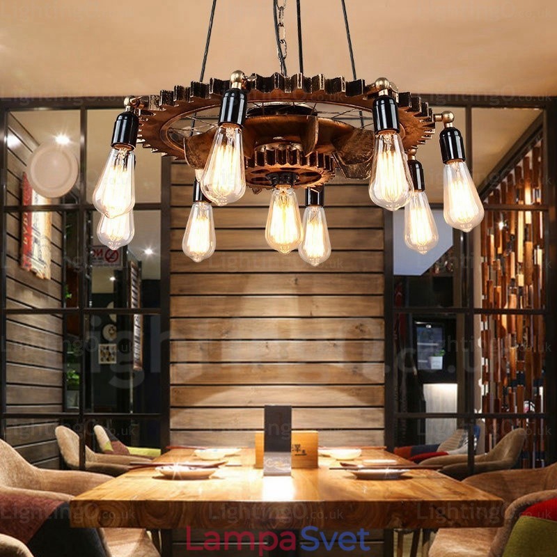 9 Light Vintage Retro závesné svietidlo