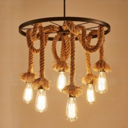 6 Light Vintage Retro závesné svietidlo