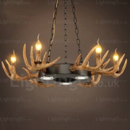 9 Light Vintage Retro Rustikálny Luster Závesné svietidlo